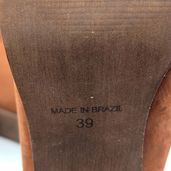 Chocolat Blu Bonita Brown Nubuck Booties Size 39 (9)  #1071 - Picture 8 of 9